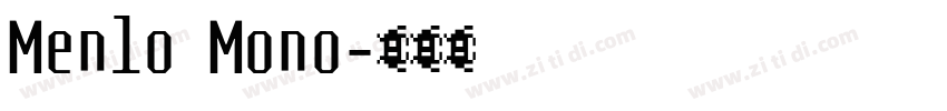 Menlo Mono字体转换